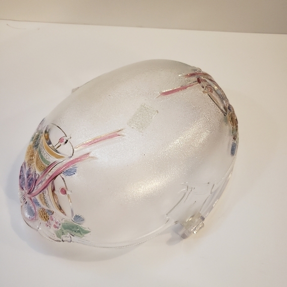 Mikasa Holiday Bells Decorative Basket Glass Frost - Picture 8 of 10